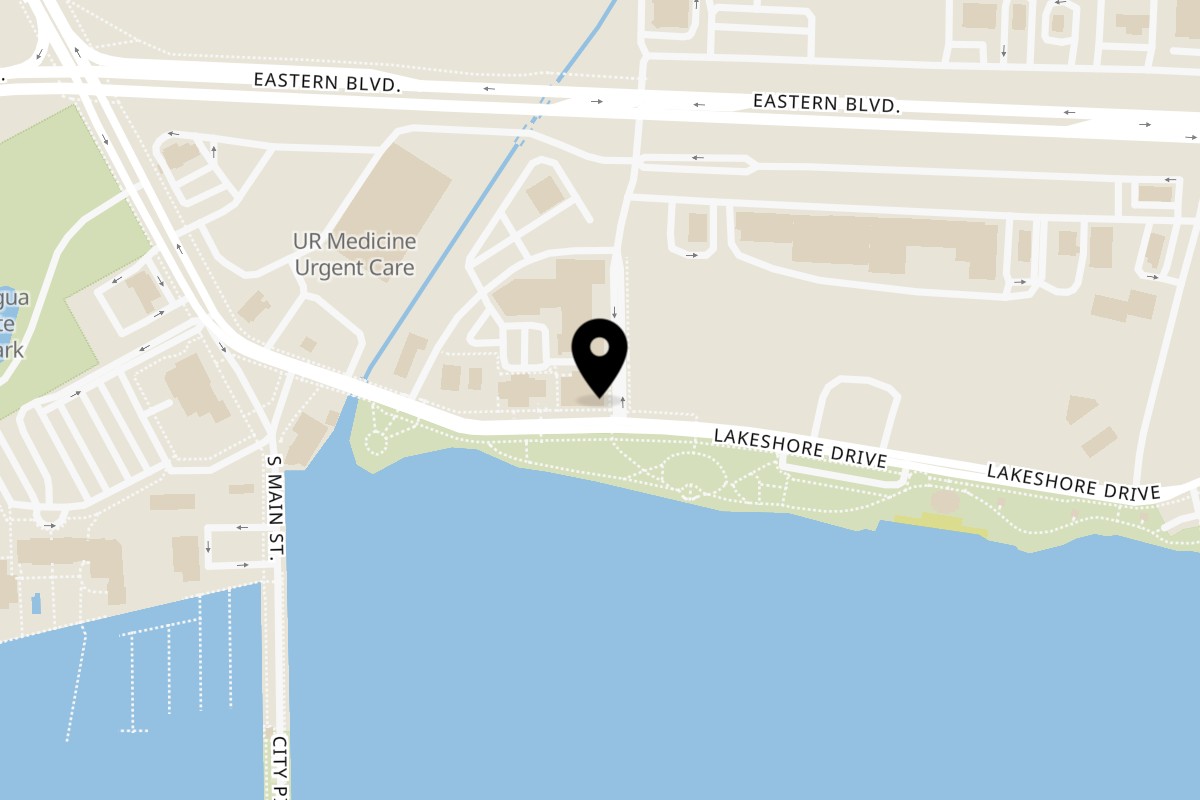 Map showing the location of Fire on the Lake on 58 Lakeshore Dr in Canandaigua